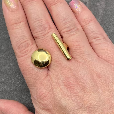 Open Circle Bar Ring