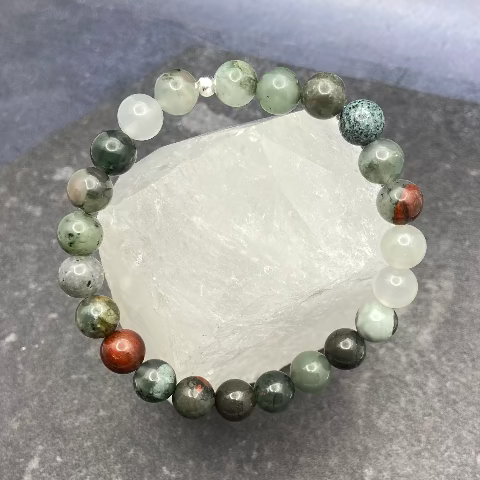 Bloodstone Crystal Stretch Bracelet