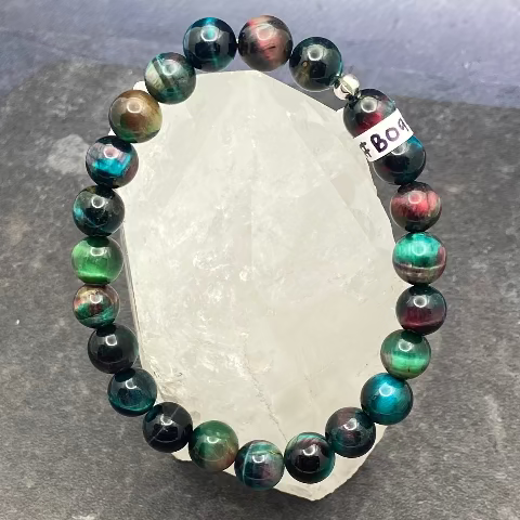 Parrot Tigers Eye Crystal Stretch Bracelet