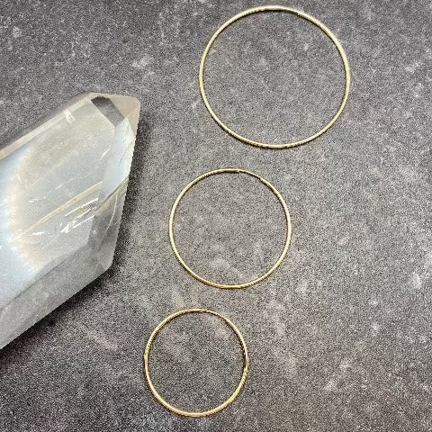 Gold Endless Hoop Earrings