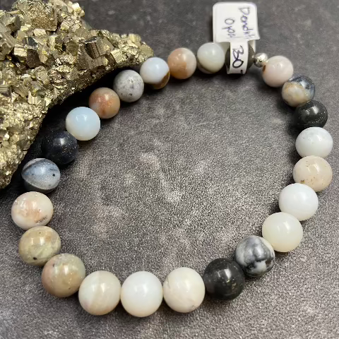 Dendritic Opal Crystal Stretch Bracelet