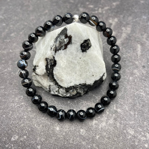 Black Agate Crystal Bracelet