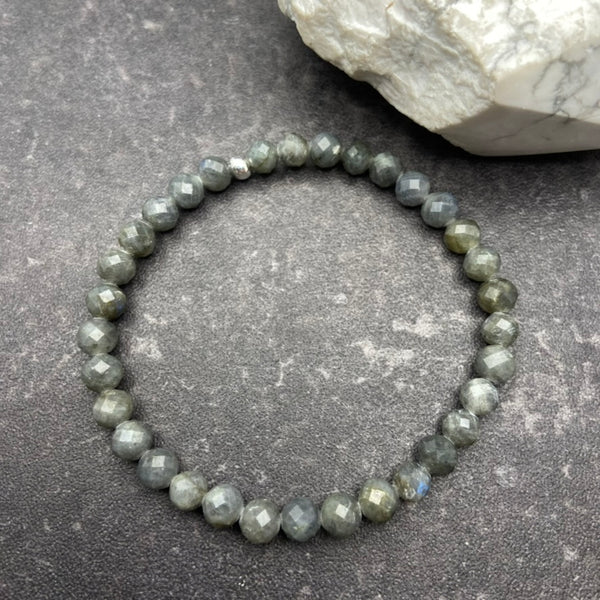 Labradorite Crystal Stretch Bracelet