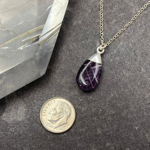 Amethyst Teardrop Necklace