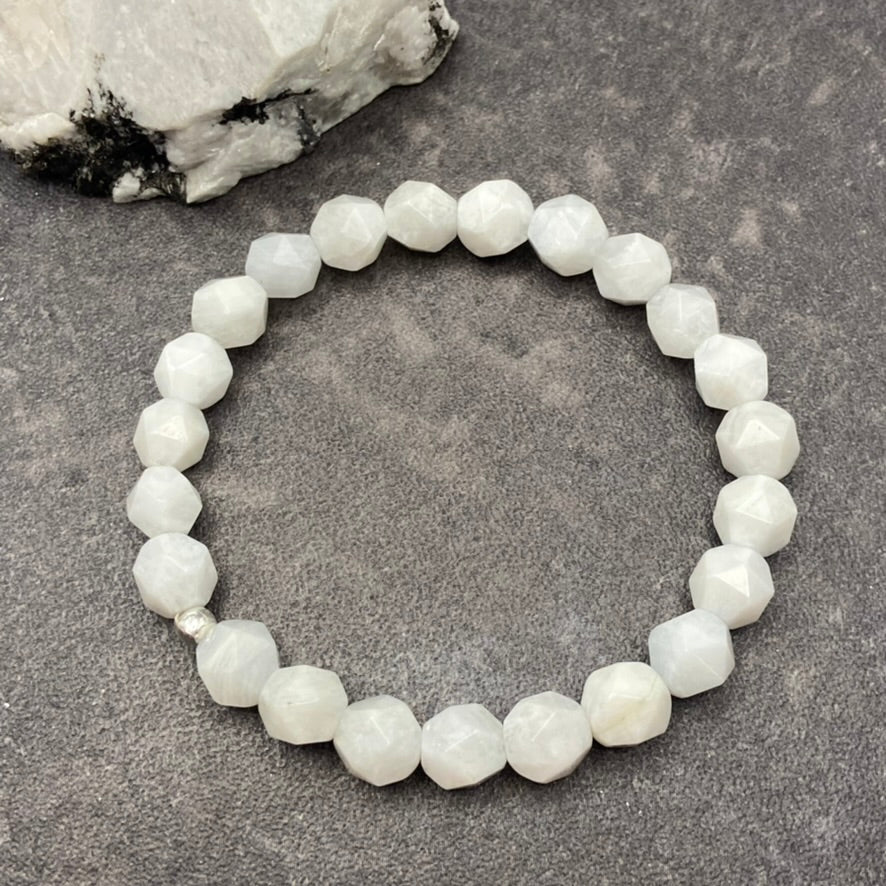 Rainbow Moonstone Crystal Stretch Bracelet