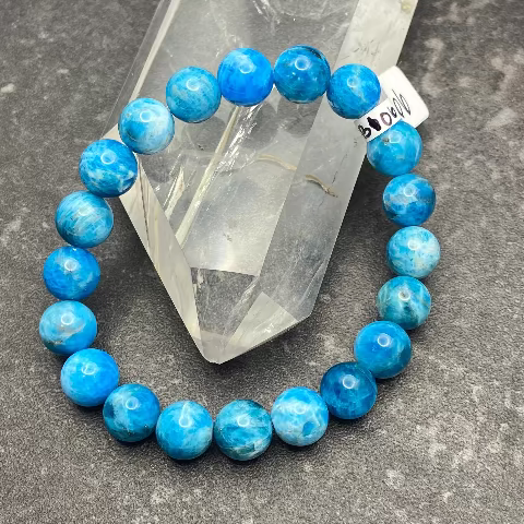 Blue Apatite Crystal Stretch Bracelet