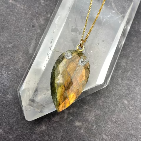 Labradorite Arrow Necklace