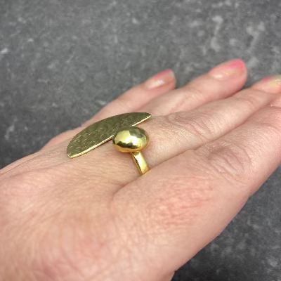 Half Moon and Dot Ring