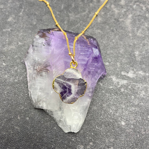 Amethyst Flower Necklace