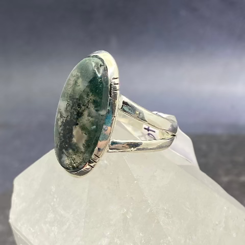 Moss Agate Ring