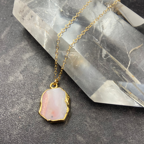 Pink Peruvian Opal Necklace