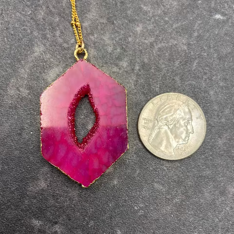 Agate Druzy Slice Necklace