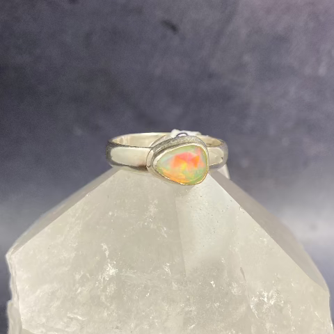 Ethiopian Triangle Opal Ring