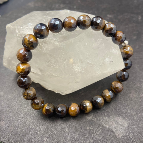 Aura Tigers Eye Crystal Stretch Bracelet