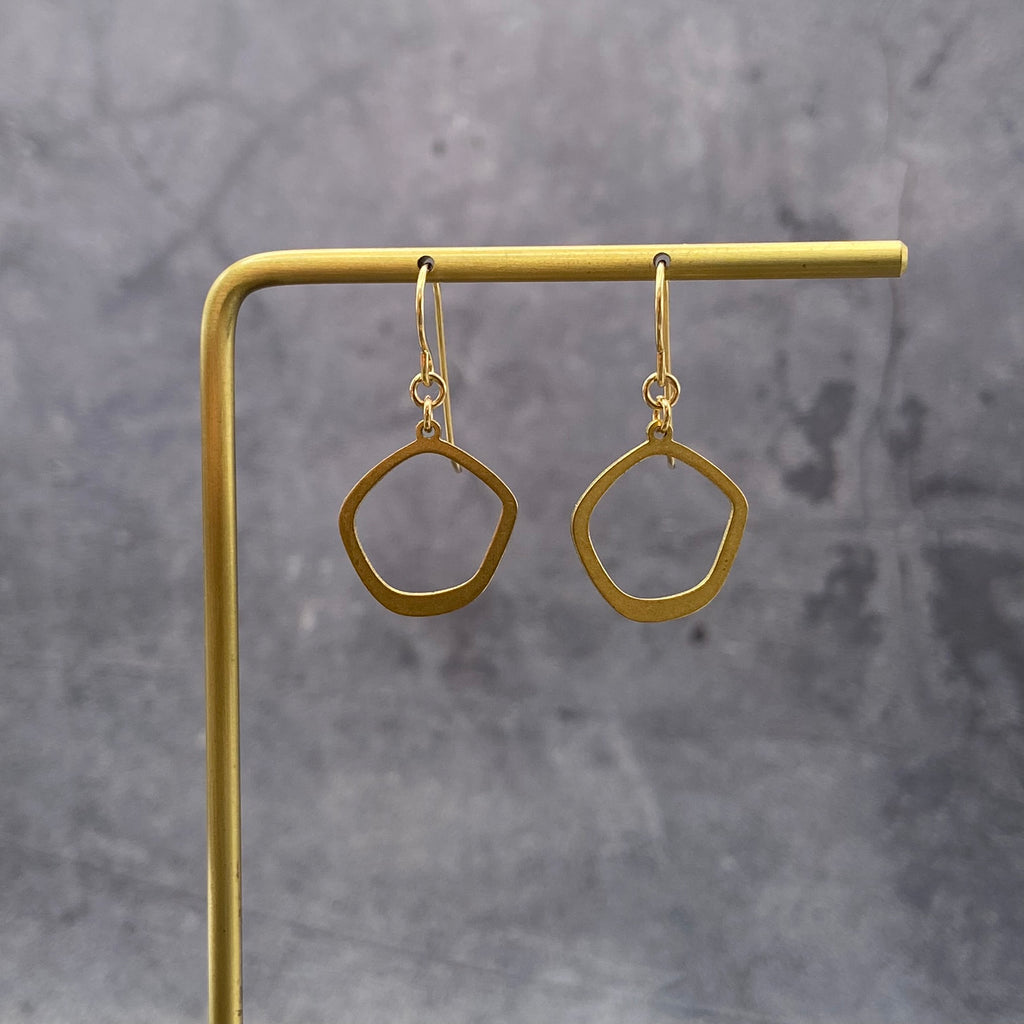 Abstract Circle Brass Earrings