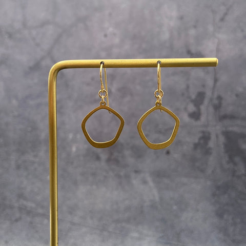 Abstract Circle Brass Earrings