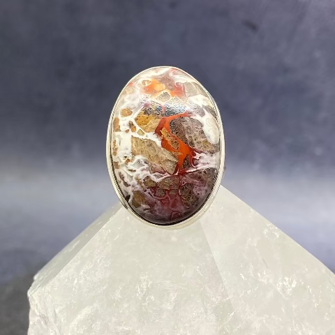 Crazy Lace Agate Ring