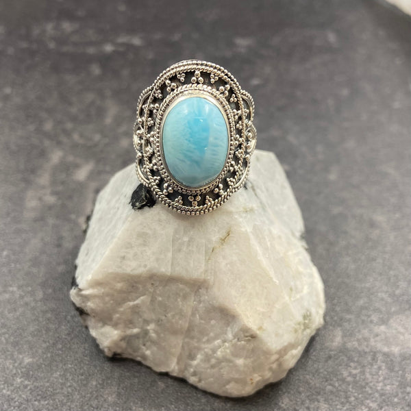 Larimar Shield Ring