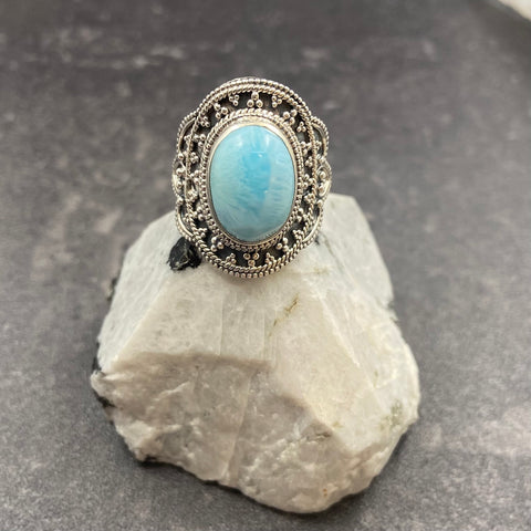 Larimar Shield Ring