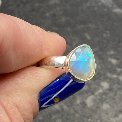 Rose-cut Opal Ring