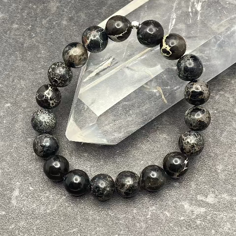 Black Sea Sediment Jasper Crystal Bracelet