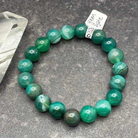 Green Agate Crystal Stretch Bracelet