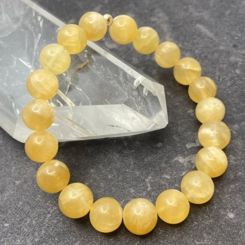 Honey Calcite Crystal Stretch Bracelet