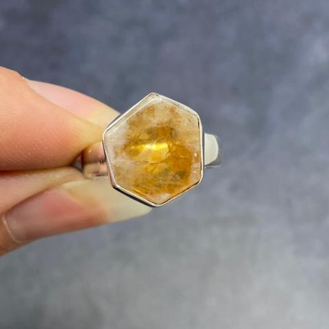 Citrine Slice Ring