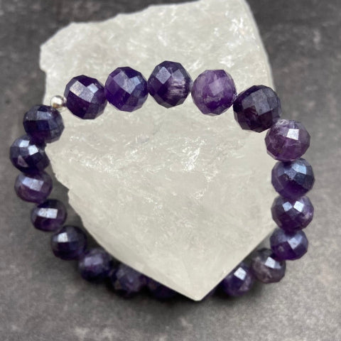 Amethyst Crystal Stretch Bracelet