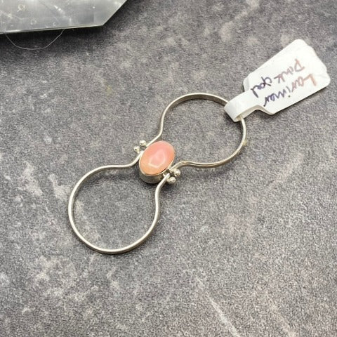 Larimar and Pink Opal Flip Ring