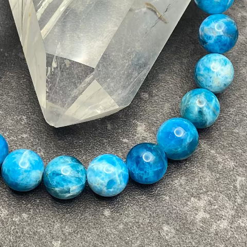 Blue Apatite Crystal Stretch Bracelet