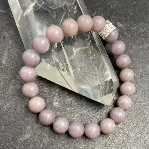 Lepidolite Crystal Stretch Bracelet