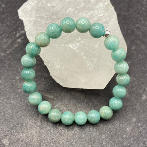 Amazonite Crystal Stretch Bracelet
