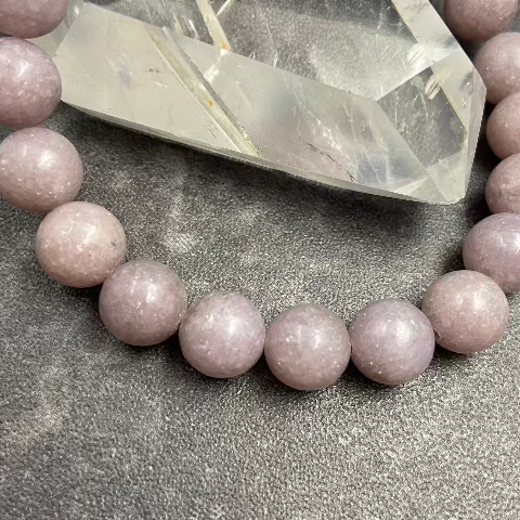 Lepidolite Crystal Stretch Bracelet