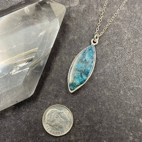 Blue Apatite Marquise Necklace