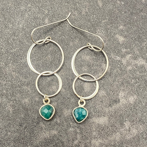 Emerald 2-Ring Earrings