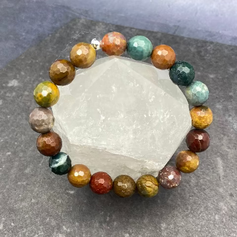 Ocean Jasper Crystal Stretch Bracelet