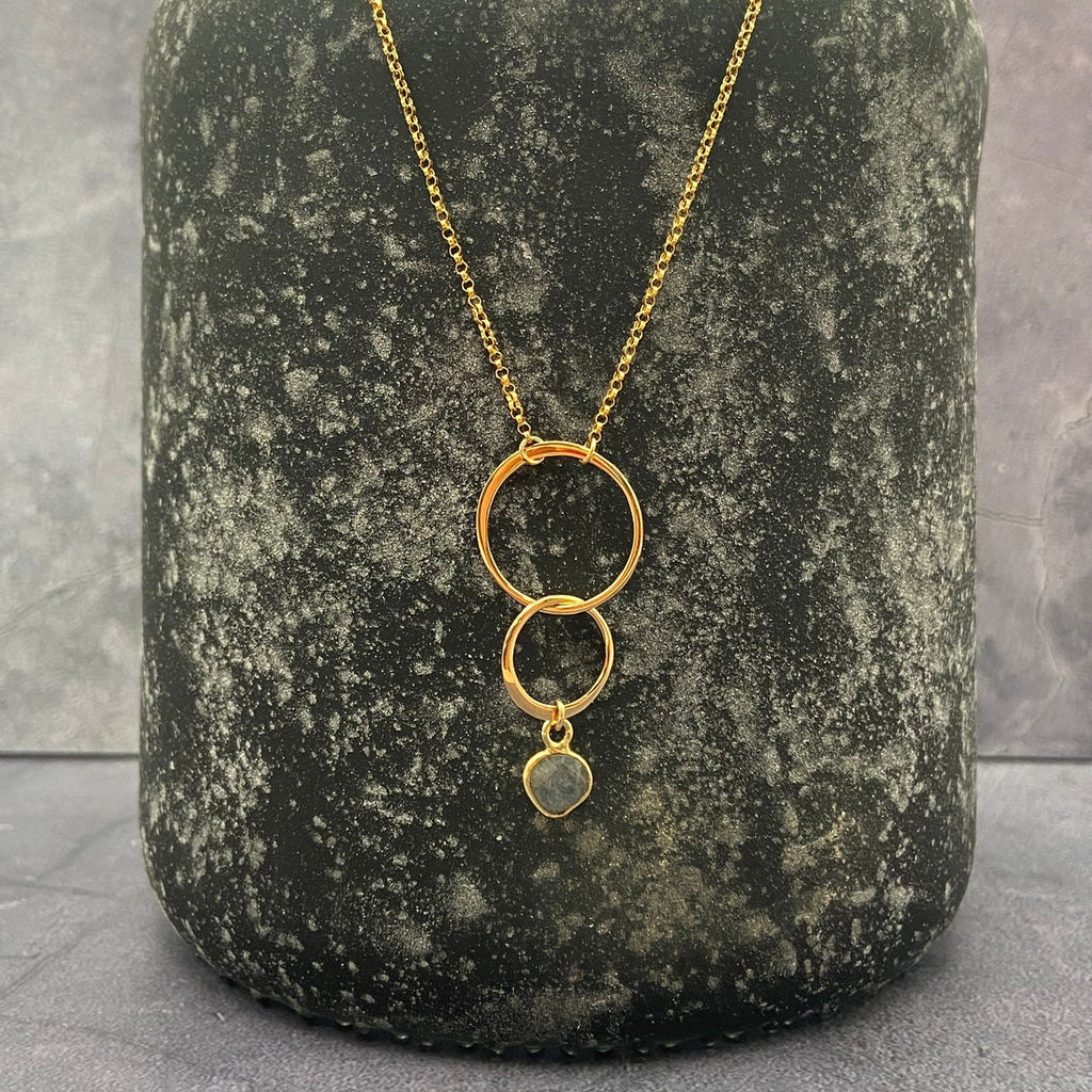 Labradorite Ring Necklace