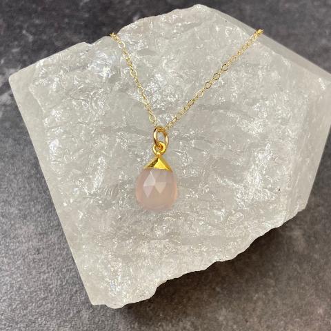 Pink Chalcedony Necklace