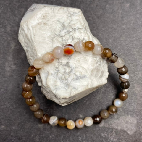 Brown Agate Crystal Bracelet