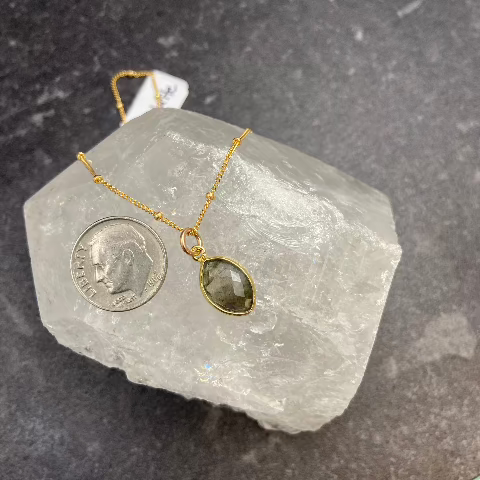 Labradorite Teardrop Necklace