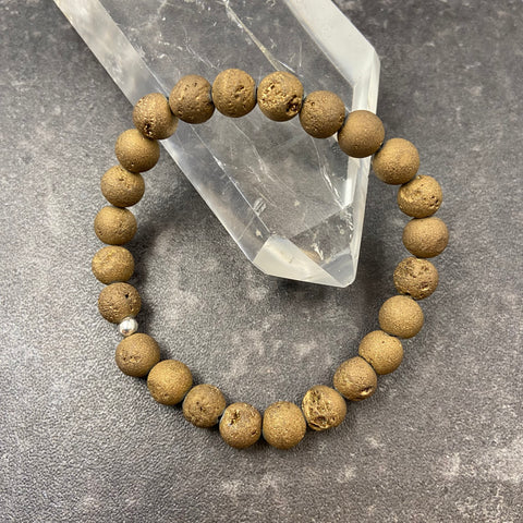 Druzy Bronze Agate Crystal Bracelet