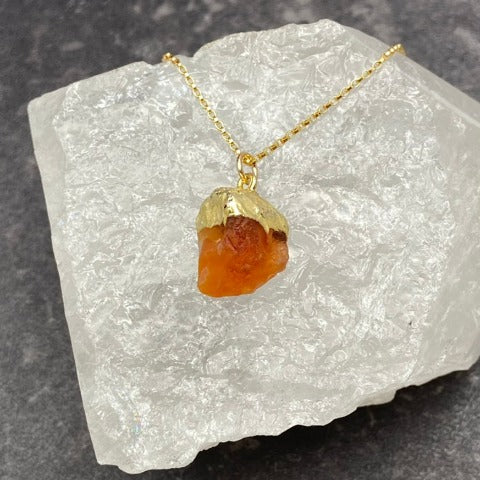 Raw Carnelian Necklace