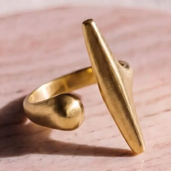 Blade and Ball Statement Ring
