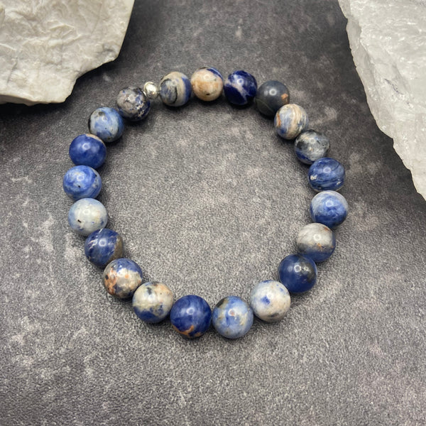 Sodalite Crystal Stretch Bracelet