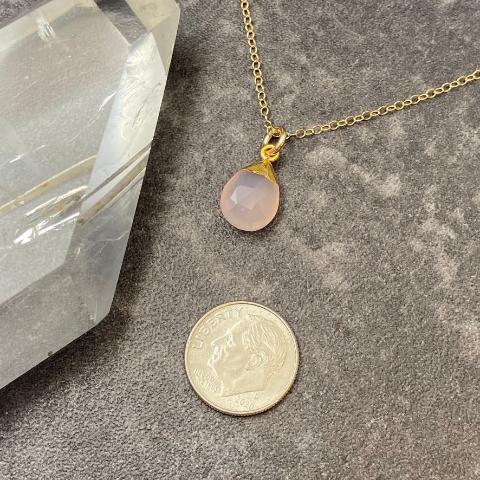 Pink Chalcedony Necklace