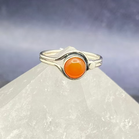 Round Double Band Gemstone Rings