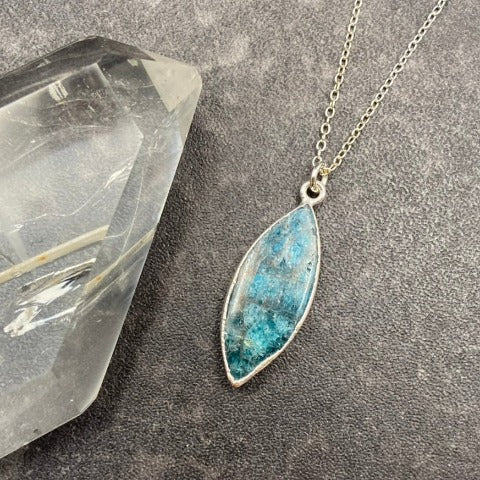 Blue Apatite Marquise Necklace