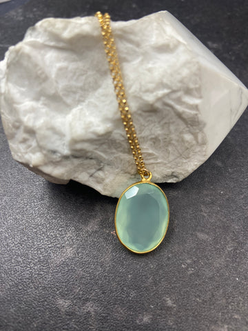 Blue Chalcedony Necklace