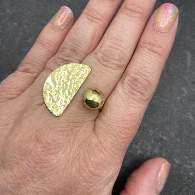 Half Moon and Dot Ring